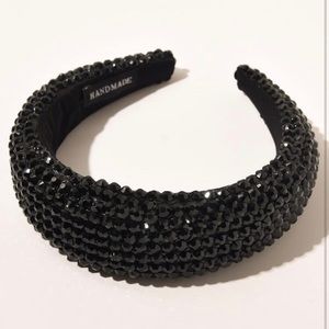 BUNDLE 2 ITEMS FOR $10 Black rhinestone decor hair hoop
